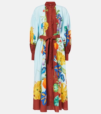Hemdblusenkleid Dahlia aus Baumwolle und Seide | Alémais