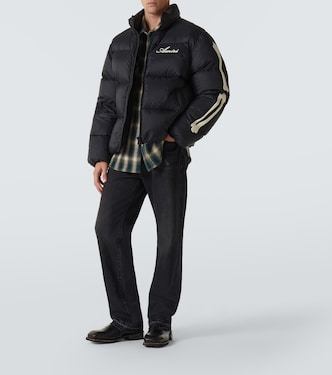 Bones logo patch-appliqué down jacket | Amiri