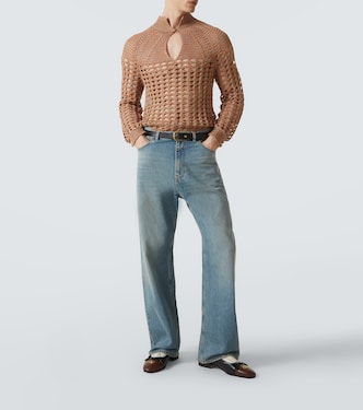 Jeans a gamba larga e vita alta | Valentino