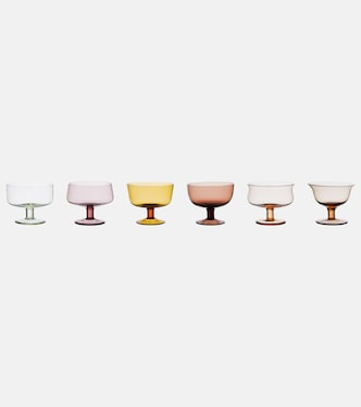 Diseguale set of 6 glass ice cream bowls | Bitossi