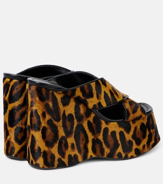 Mara 135 leopard-print platform sandals | Paris Texas