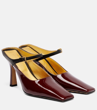 Strappy 95 patent leather Mary Jane pumps | Bottega Veneta