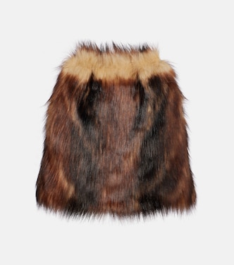 Faux fur miniskirt  | Simone Rocha