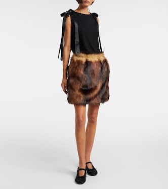 Faux fur miniskirt  | Simone Rocha