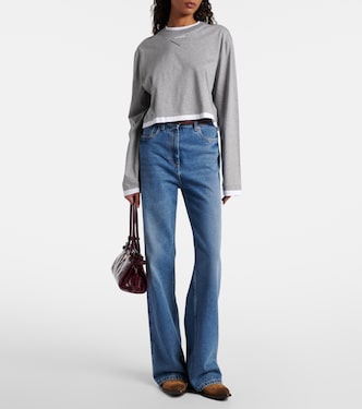 Cropped-Top aus Baumwoll-Jersey | Prada