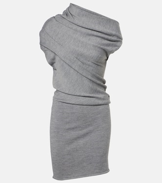 Mabel one-shoulder wool minidress | Staud