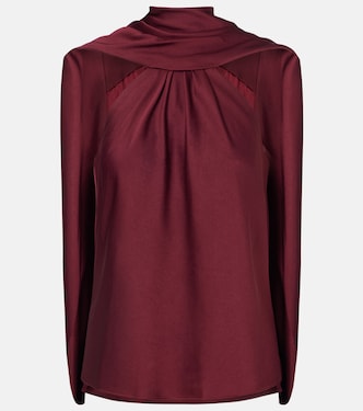 Scarlett caped satin top | Simkhai