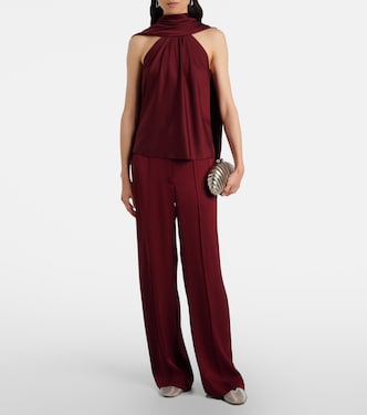 Scarlett caped satin top | Simkhai
