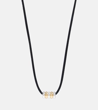 Hollyhock leather and sterling silver necklace | Déhanche