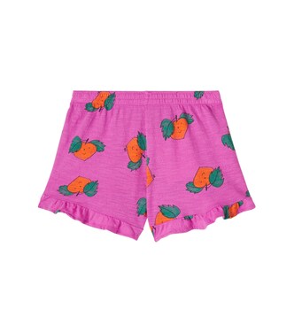 Printed ruffled cotton shorts | Bobo Choses