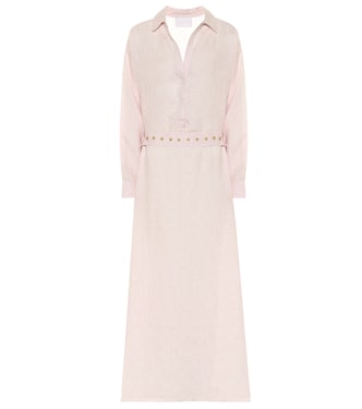 Porto linen maxi shirt dress | Asceno
