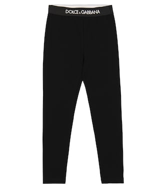 Leggings en mezcla de algodón | Dolce&Gabbana Kids