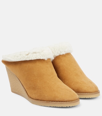 Mules de cuña con forro de borrego | Isabel Marant
