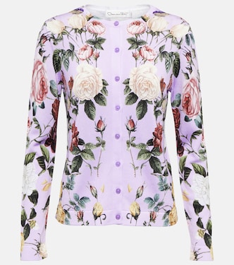 Cárdigan en mezcla de algodón floral | Oscar de la Renta