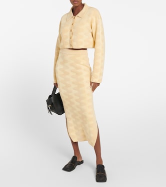 Bria jacquard cotton-blend midi skirt | Nanushka