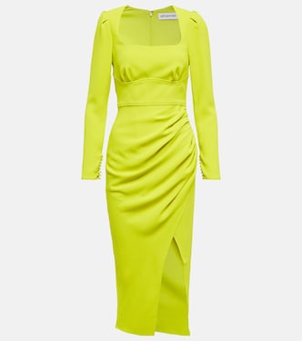 Ruched crêpe midi dress | Self-Portrait