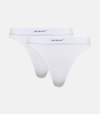 Set di 2 perizoma in cotone con logo | Off-White