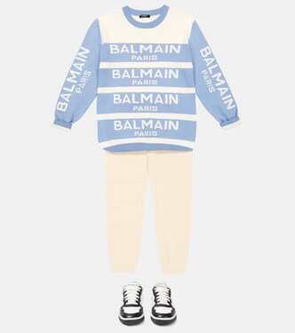 Jersey en mezcla de algodón y cachemir | Balmain Kids