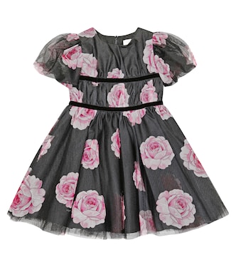Bedrucktes Kleid aus Tüll | Monnalisa