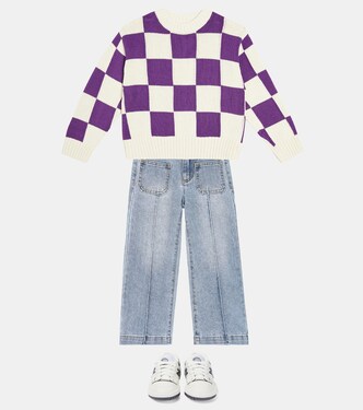 Gertina checked cotton sweater | Molo