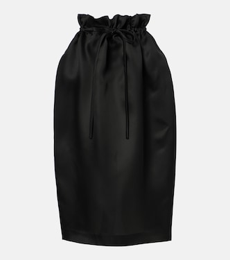 Ember silk gazar midi skirt | Khaite