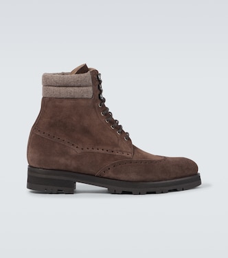 Schnürstiefel Sapele aus Veloursleder | Manolo Blahnik