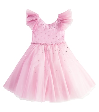 Verziertes Kleid aus Tüll | Monnalisa