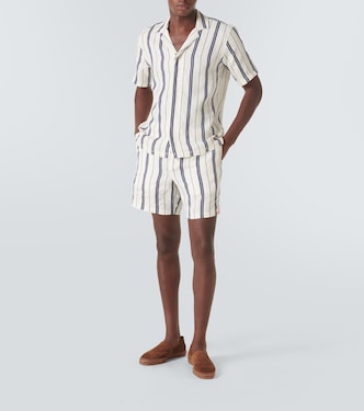 Camicia Maitan in lino e cotone a righe | Orlebar Brown