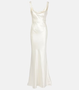 Bridal - Abito lungo Chiara in seta e lana | Danielle Frankel