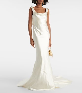Bridal - Abito lungo Chiara in seta e lana | Danielle Frankel