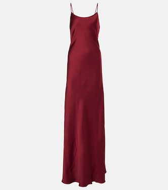 Robe longue en crêpe de satin | Victoria Beckham