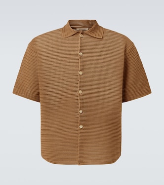 Knitted cotton mesh shirt | Auralee
