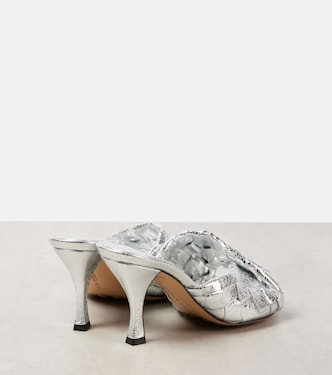 Mules Blink Intrecciato 80 en cuir métallisé | Bottega Veneta