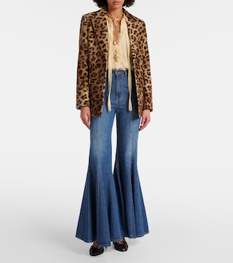 Blusa in crêpon di seta con volant | Chloé