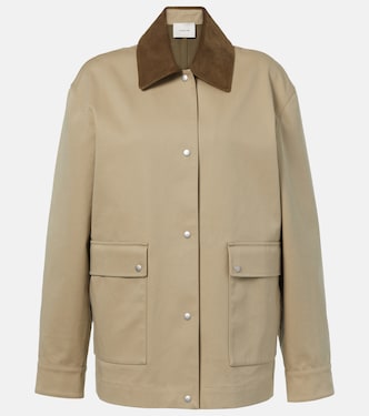Chaqueta de gabardina de algodón con ante | Vince