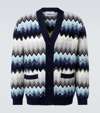 Cardigan in lana e cotone a zig-zag | Missoni