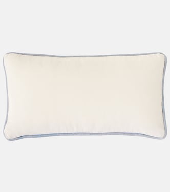Crab striped cotton velvet cushion | Les-Ottomans