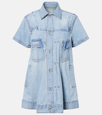 Deconstructed denim minidress | Sacai
