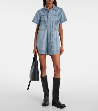 Vestido corto de denim deconstruido | Sacai