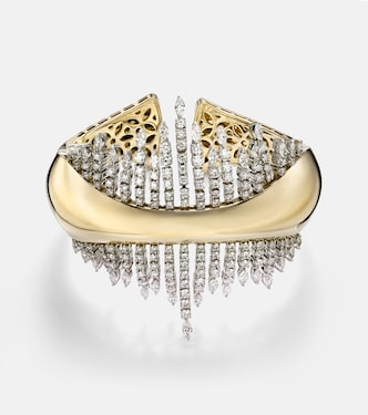 Brazalete Golden Strada de oro de 18 ct con diamantes | Yeprem