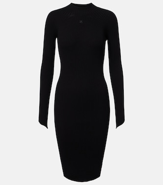 Ribbed-knit jersey mini dress | Courrèges