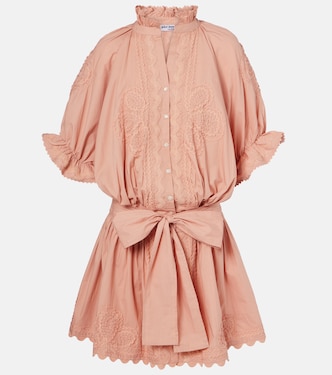 Scalloped cotton poplin minidress | Juliet Dunn