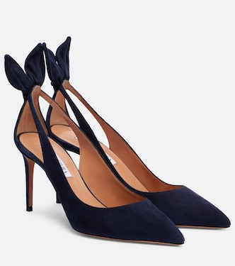 Bow Tie 85 suede pumps | Aquazzura