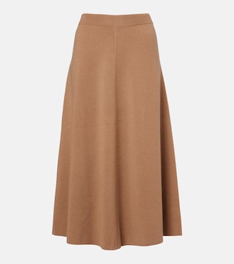 Wool and cashmere midi skirt | Jardin des Orangers