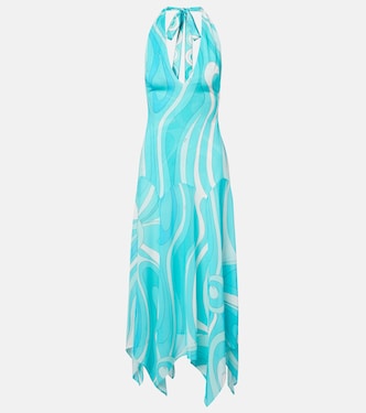 Abito midi Iride in jersey con scollo all’americana | Pucci