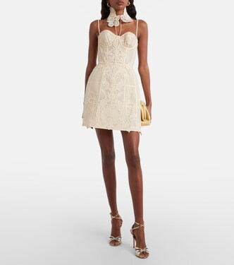 Rebellion linen and silk bustier dress | Zimmermann