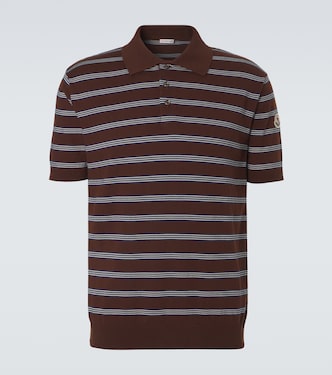 Striped cotton polo shirt | Moncler