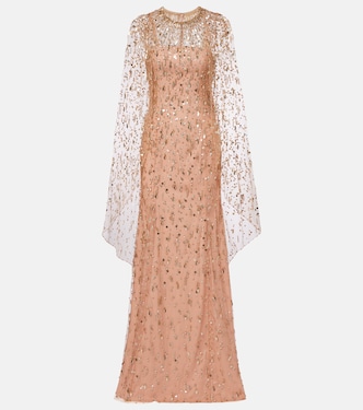 Hestia embellished caped gown | Jenny Packham