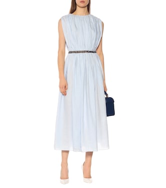 Abito midi Cristina in lino | Gabriela Hearst