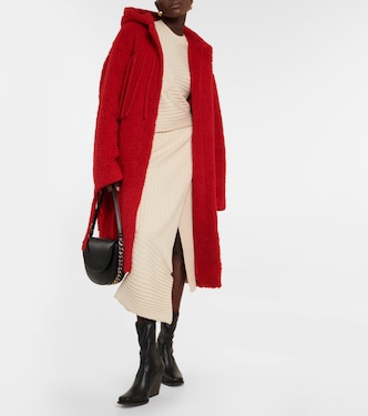 Abrigo Teddy con capucha y flecos | Stella McCartney